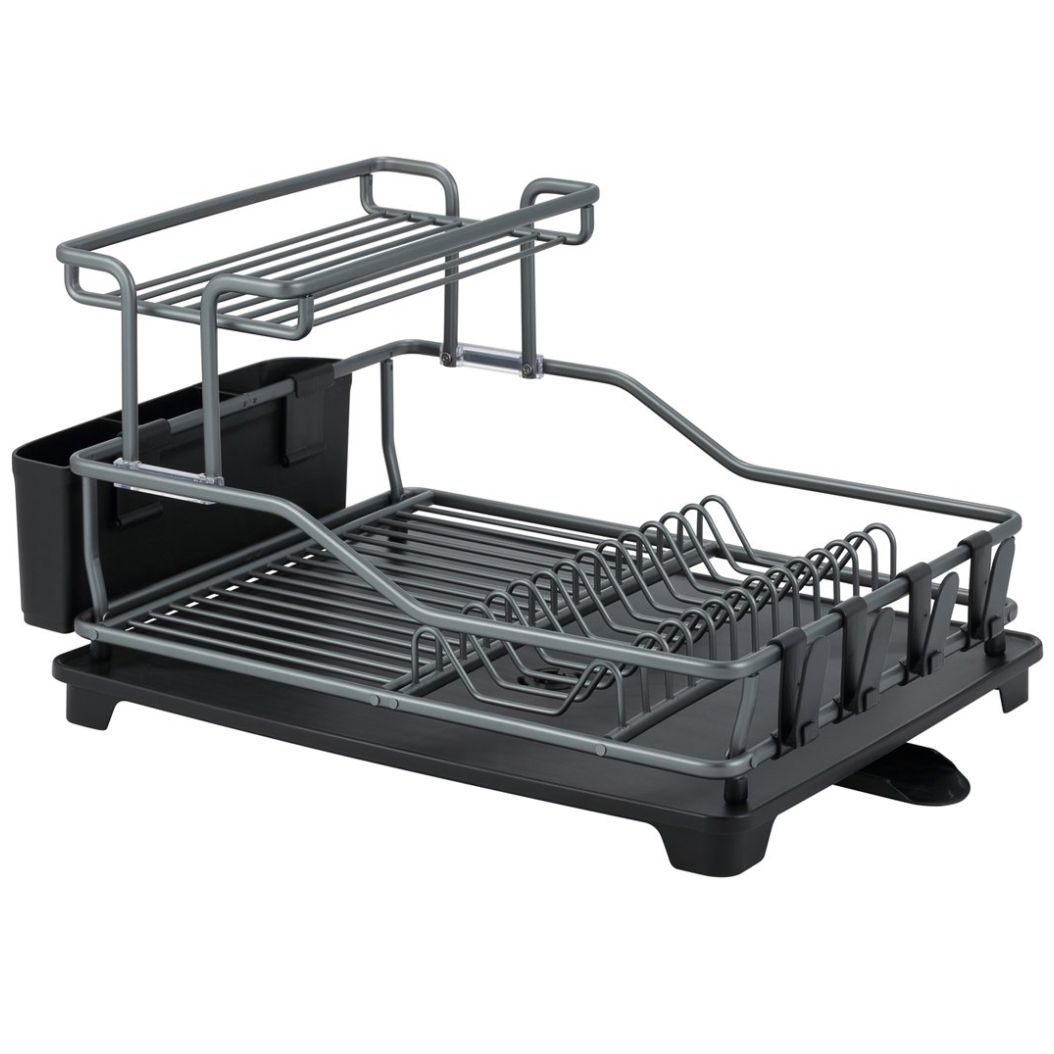 Escurridor 2 Niveles de Aluminio Grafito Namaro Desing