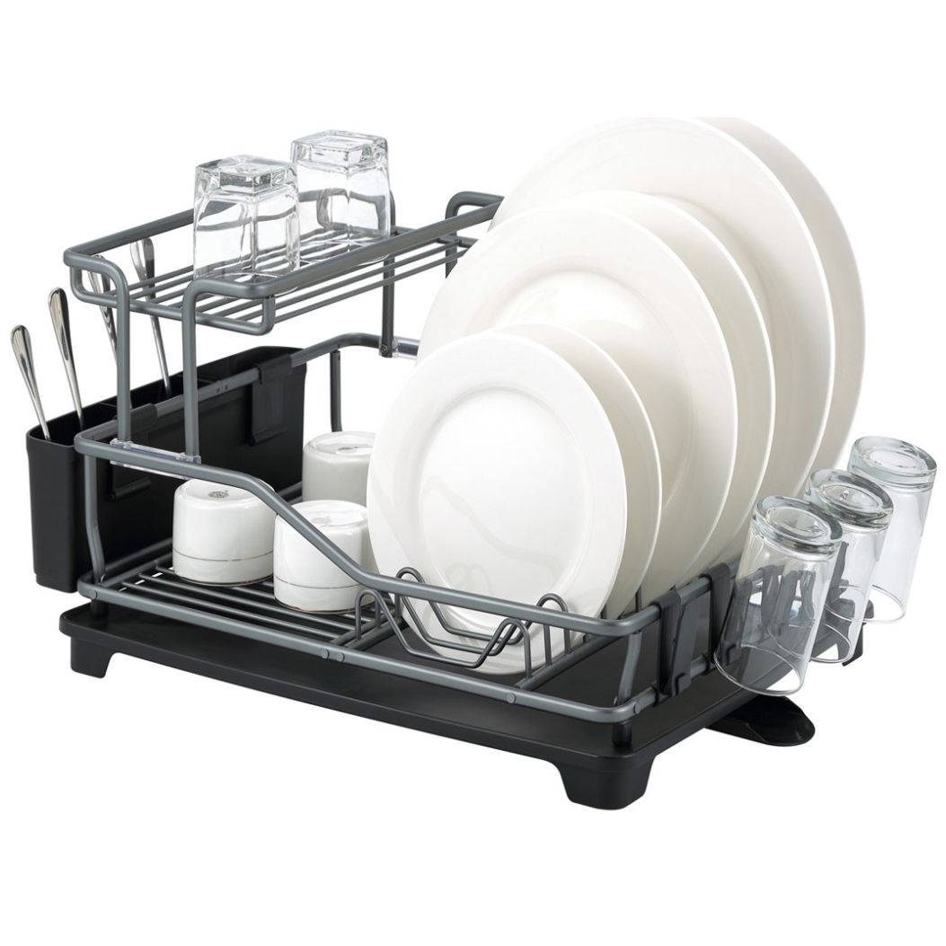 Escurridor 2 Niveles de Aluminio Grafito Namaro Desing