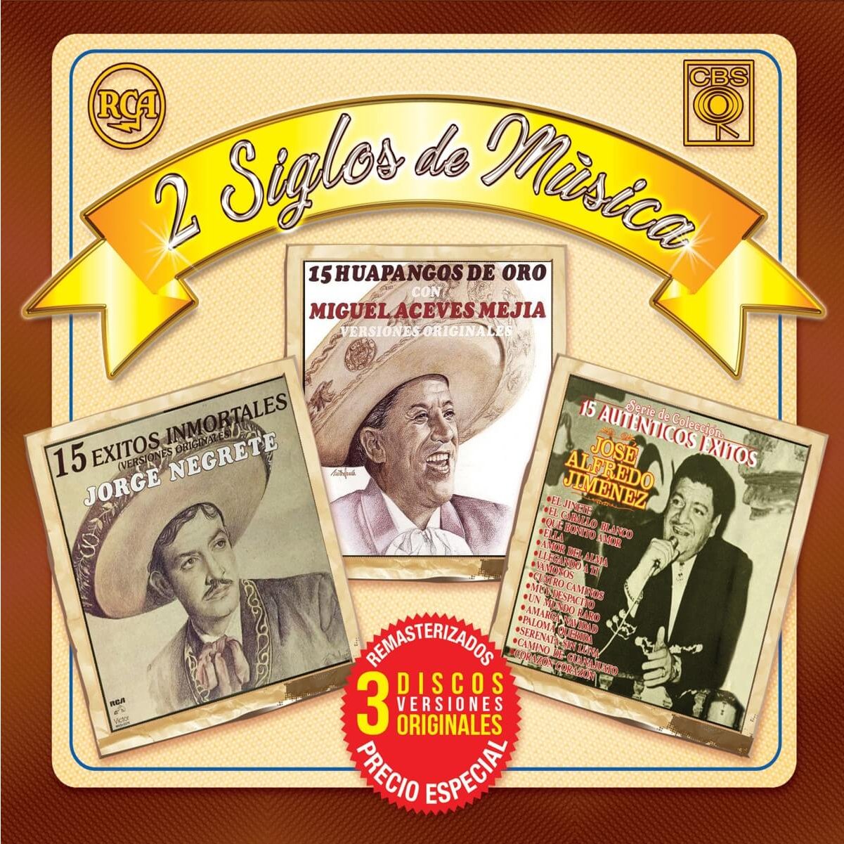 3 Cds Miguel Aceves Mejía, Jorge Negrete y José Alfredo Jiménez