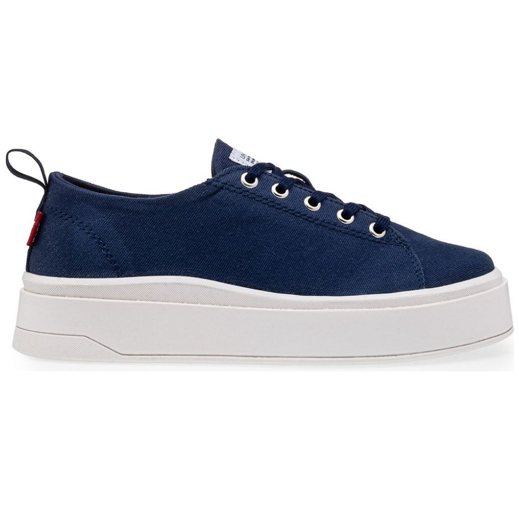 Tenis Casual con Plataforma Liso Azul Levis