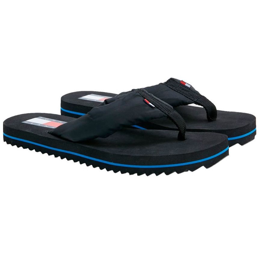 Sandalia Flip Flop Acolchonada Negra Tommy Hilfiger