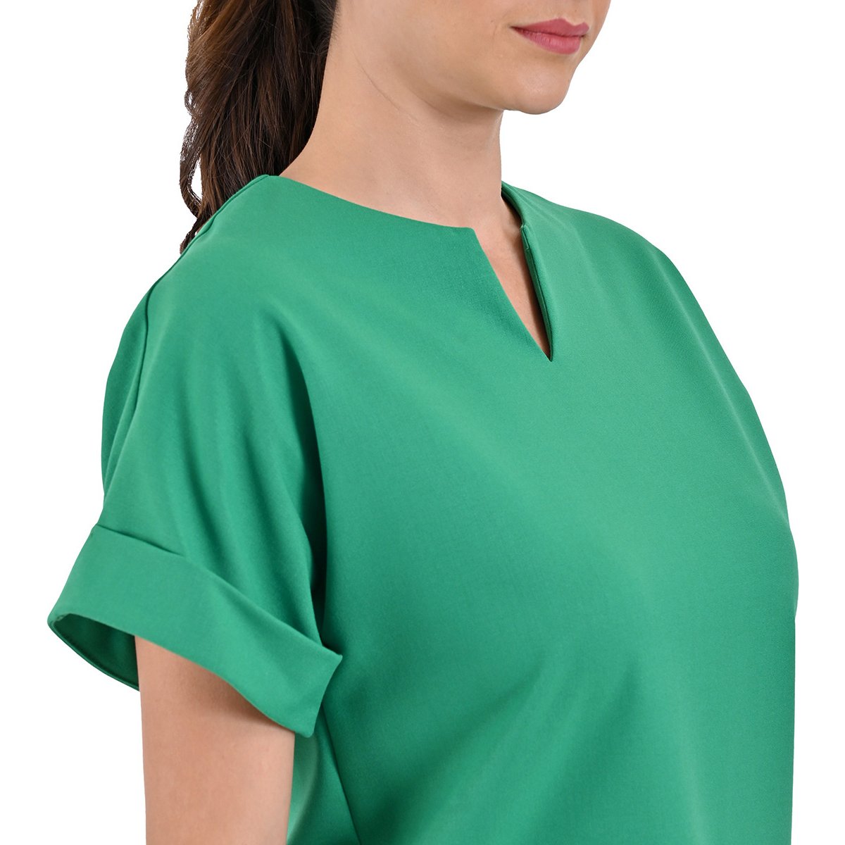 Blusa Lisa Dobladillo en Manga By 2-7-5