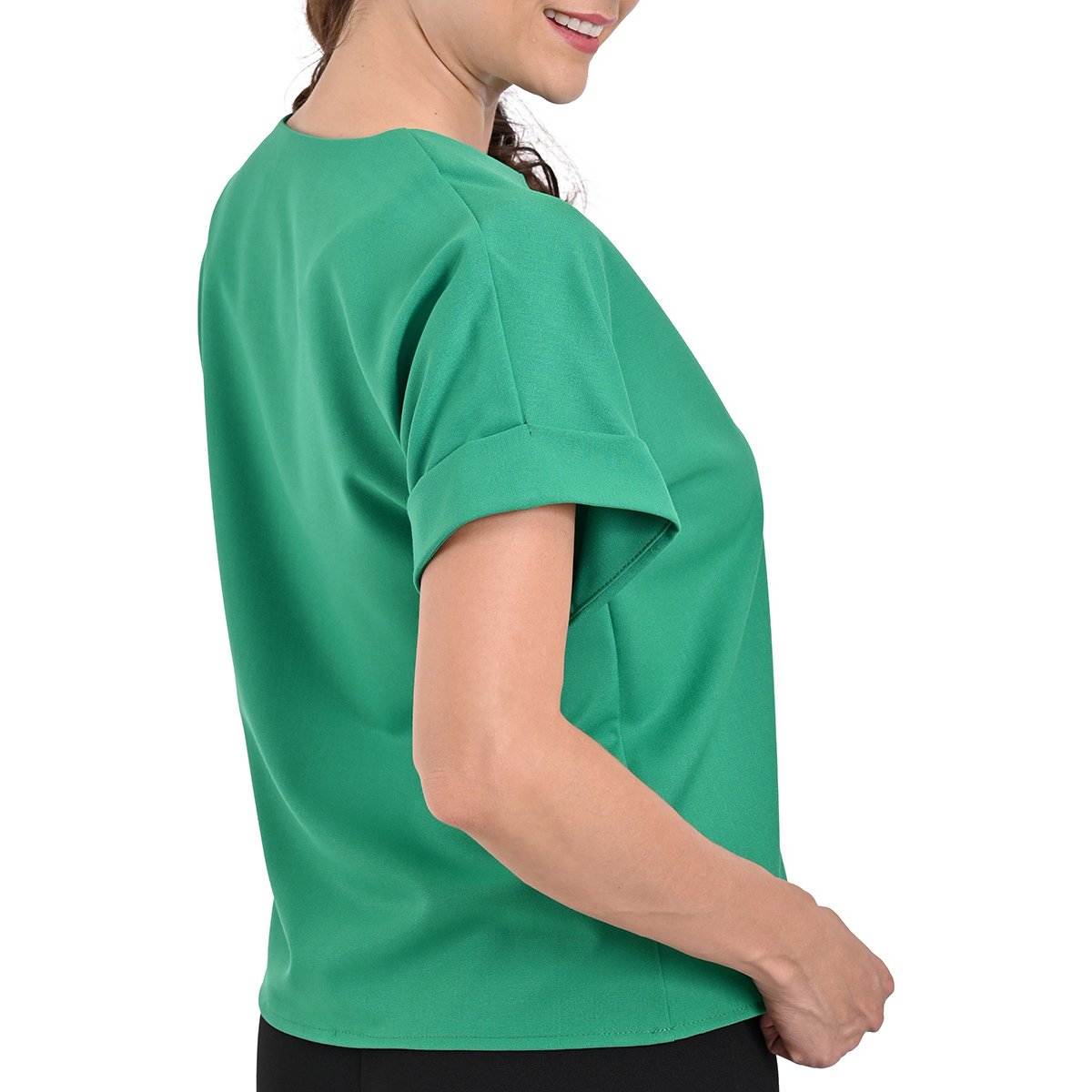 Blusa Lisa Dobladillo en Manga By 2-7-5
