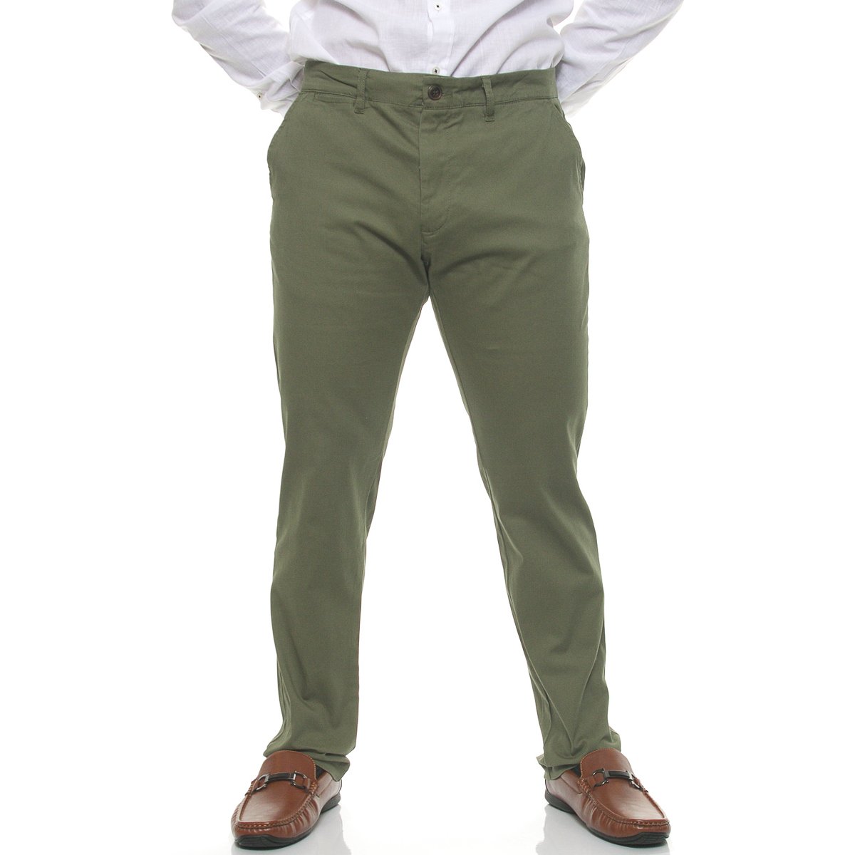 Chino In Gabardina Relaxed Fit Da Uomo - F/W 25/26 - Foto 2