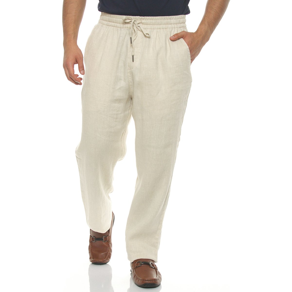 Pantalón Casual de Lino con Jareta para Hombre J.opus
