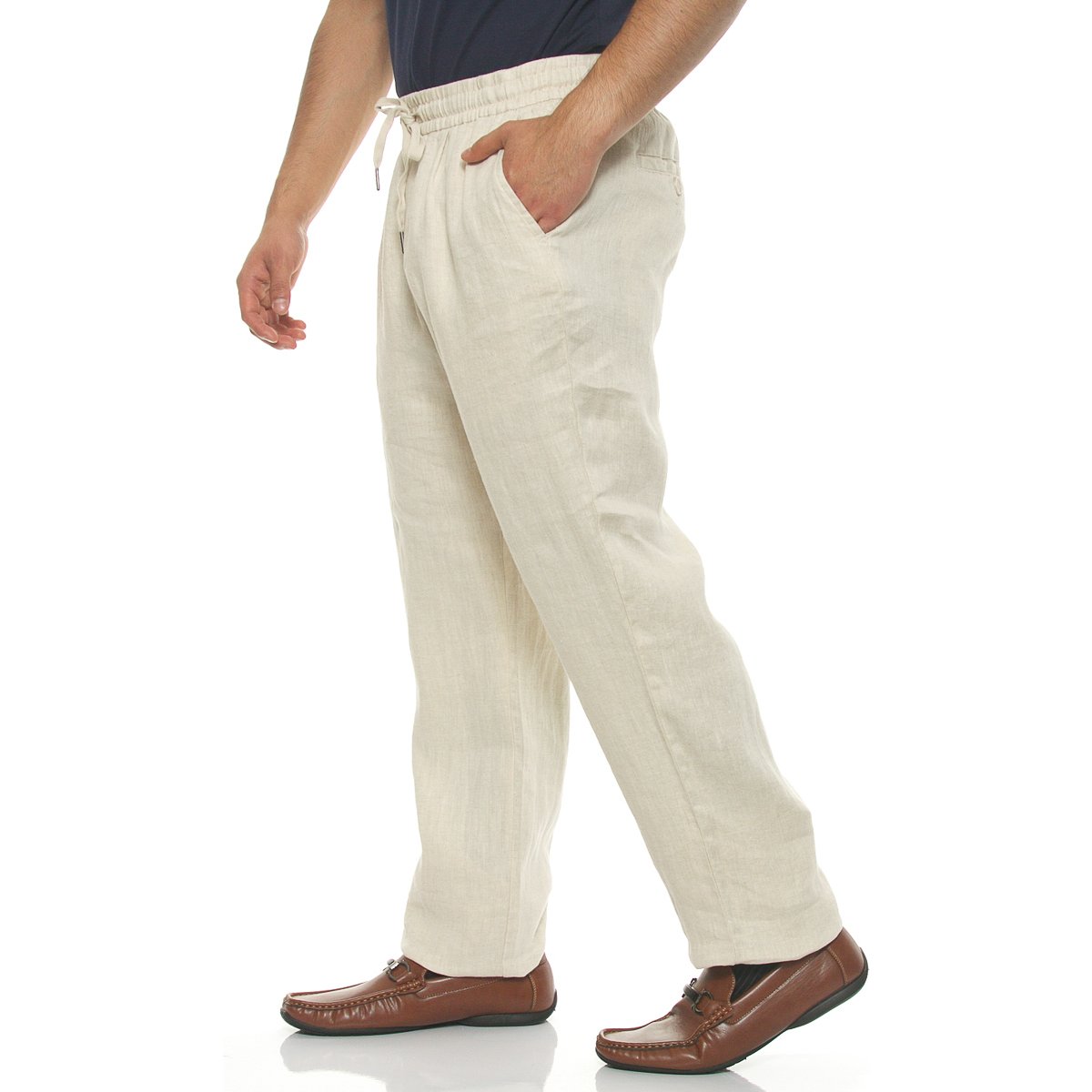 Pantalón Casual de Lino con Jareta para Hombre J.opus