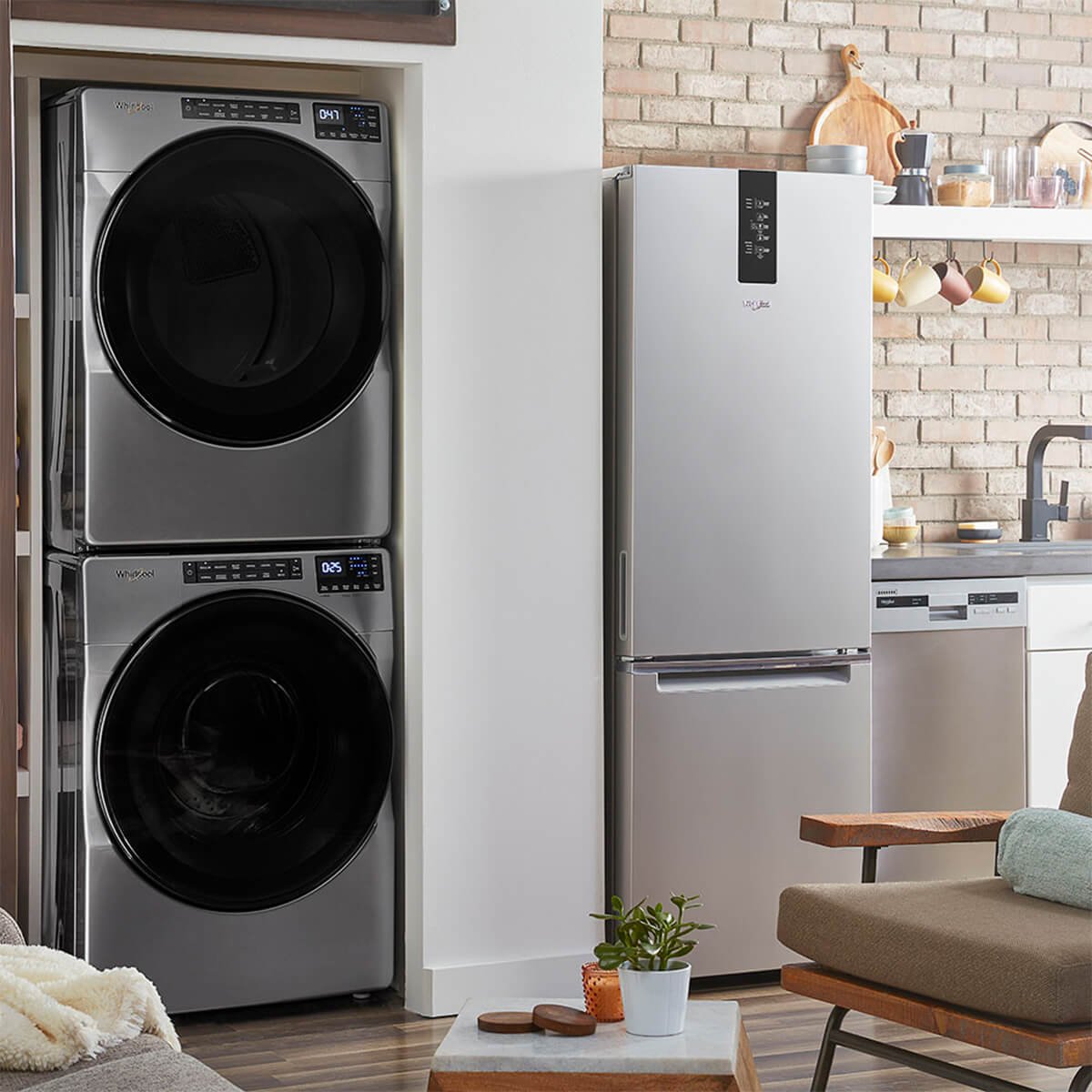Combo Gris Whirlpool Frontal 21Kg Cwd_7Mwfw5605M