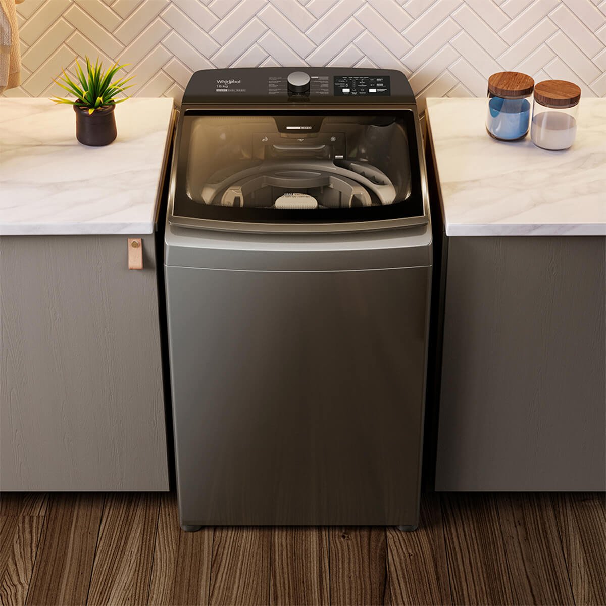 Lavadora Titanium Carga Superior Dual Whirlpool 18Kg  Wwh18Ataln
