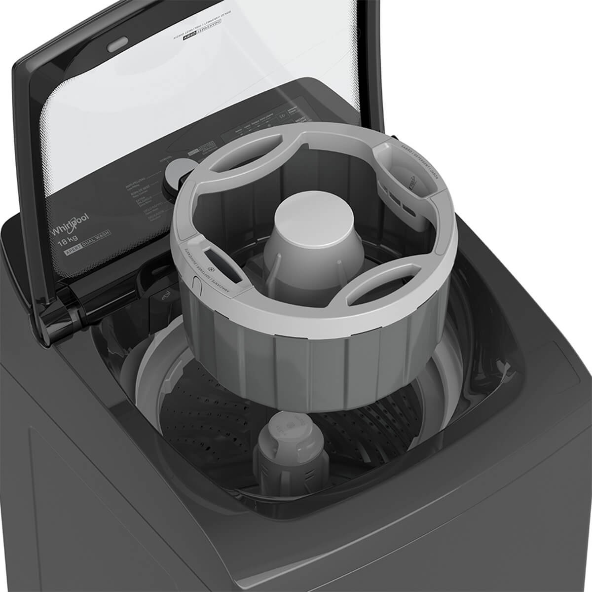 Lavadora Titanium Carga Superior Dual Whirlpool 18Kg  Wwh18Ataln