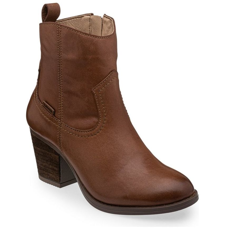 Botín con Tacón Tipo Vaquero Café Levis