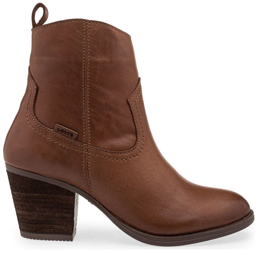 Botín con Tacón Tipo Vaquero Café Levis