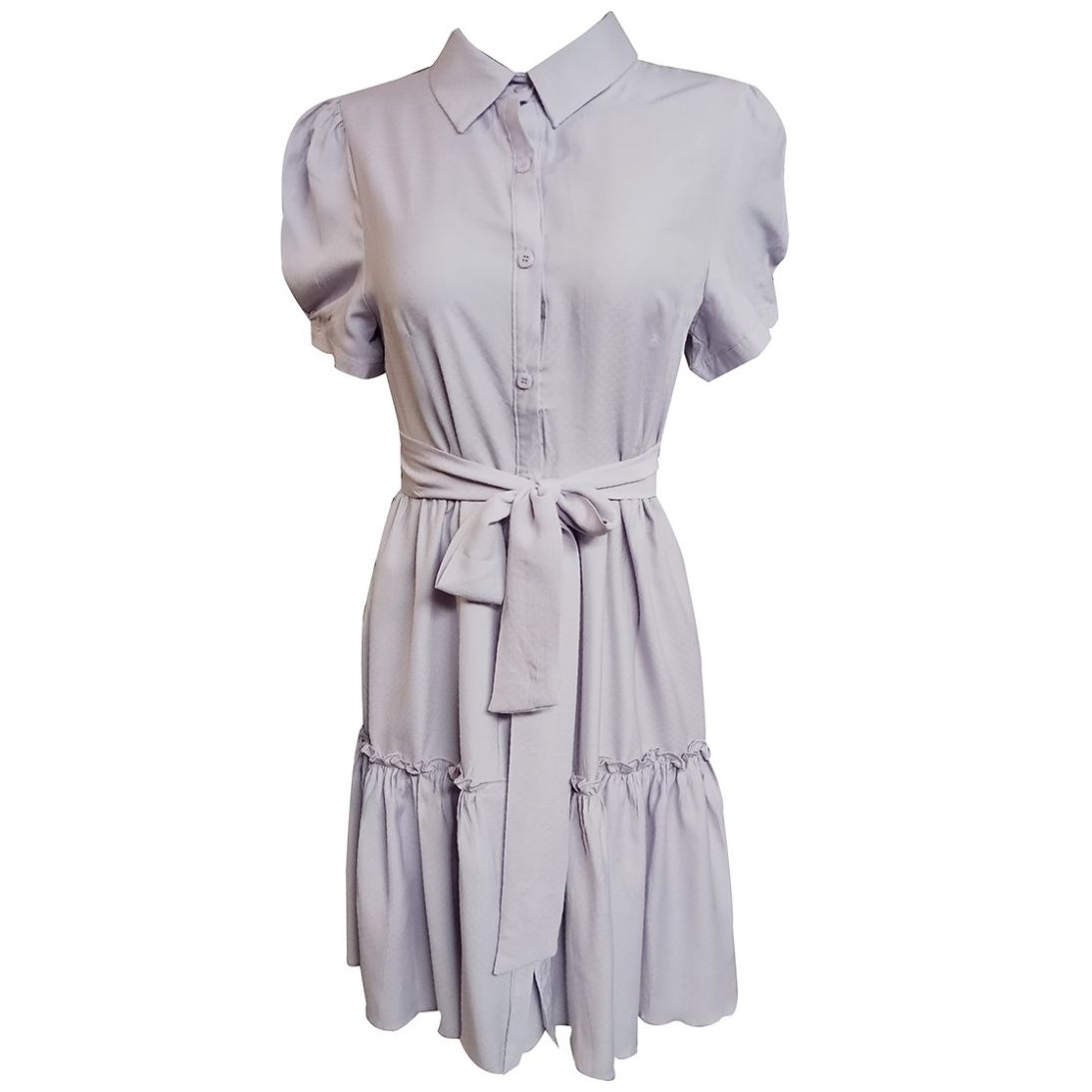 Vestido Corto Camisero Manga Corta Red Marine
