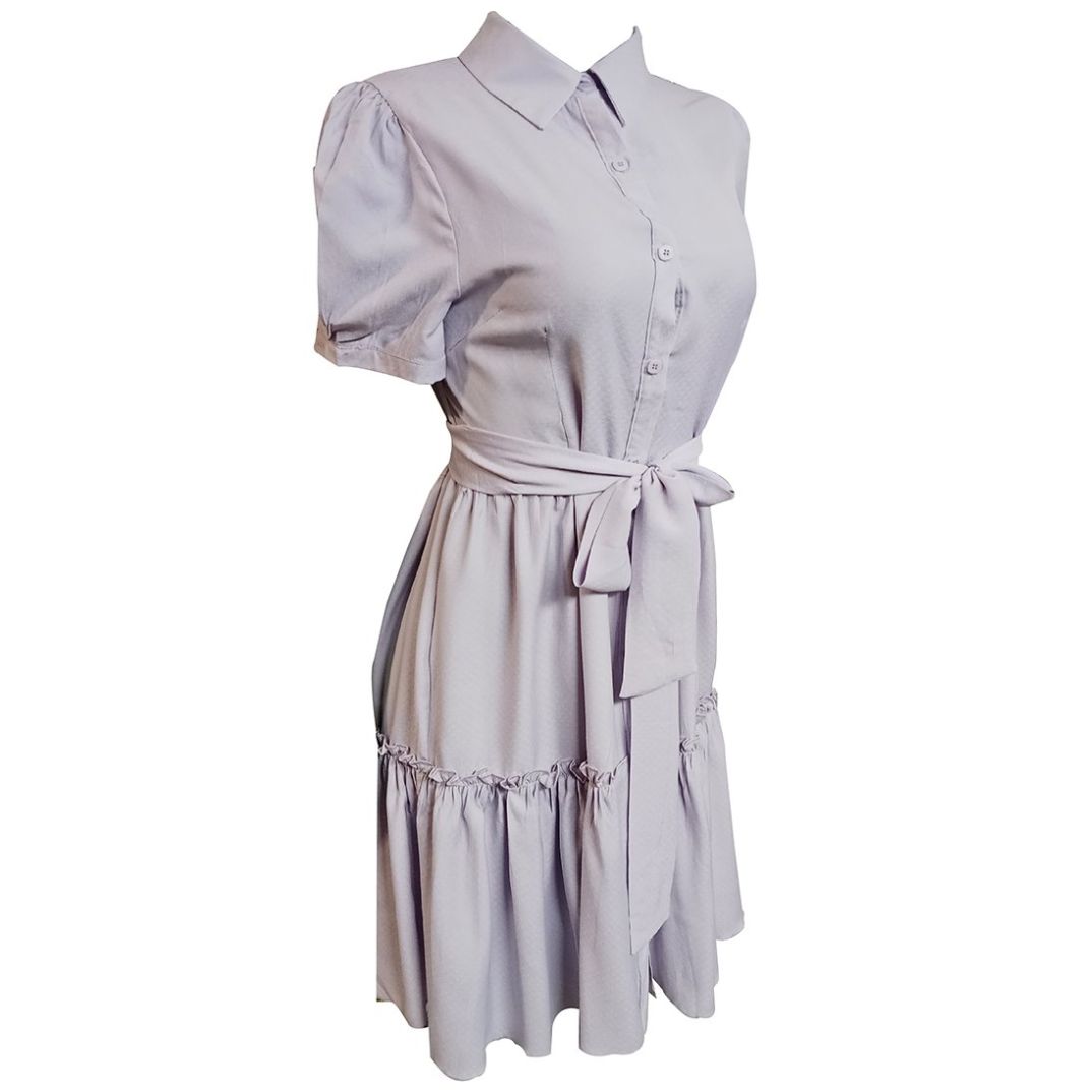 Vestido Corto Camisero Manga Corta Red Marine