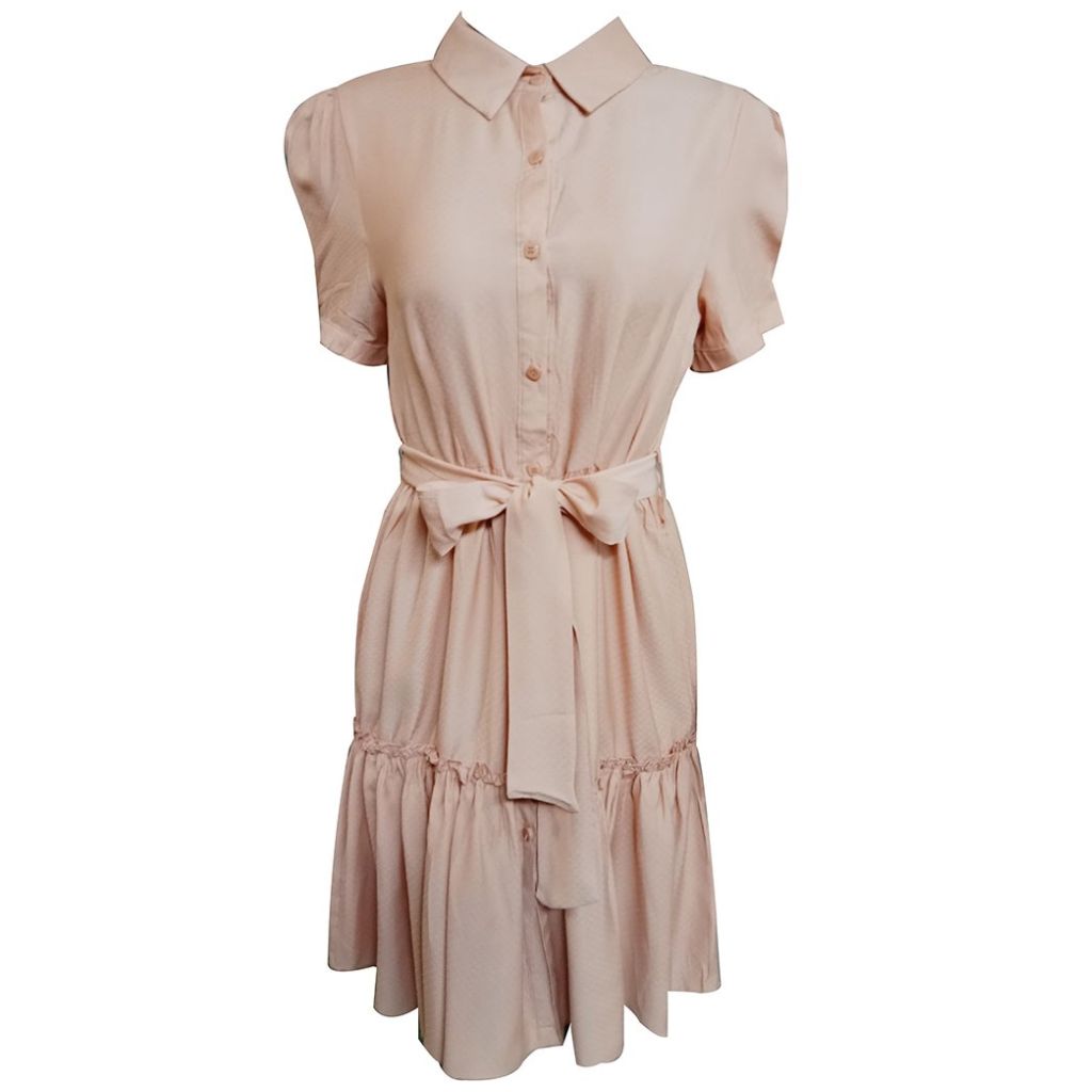 Vestido Corto Camisero Manga Corta Red Marine