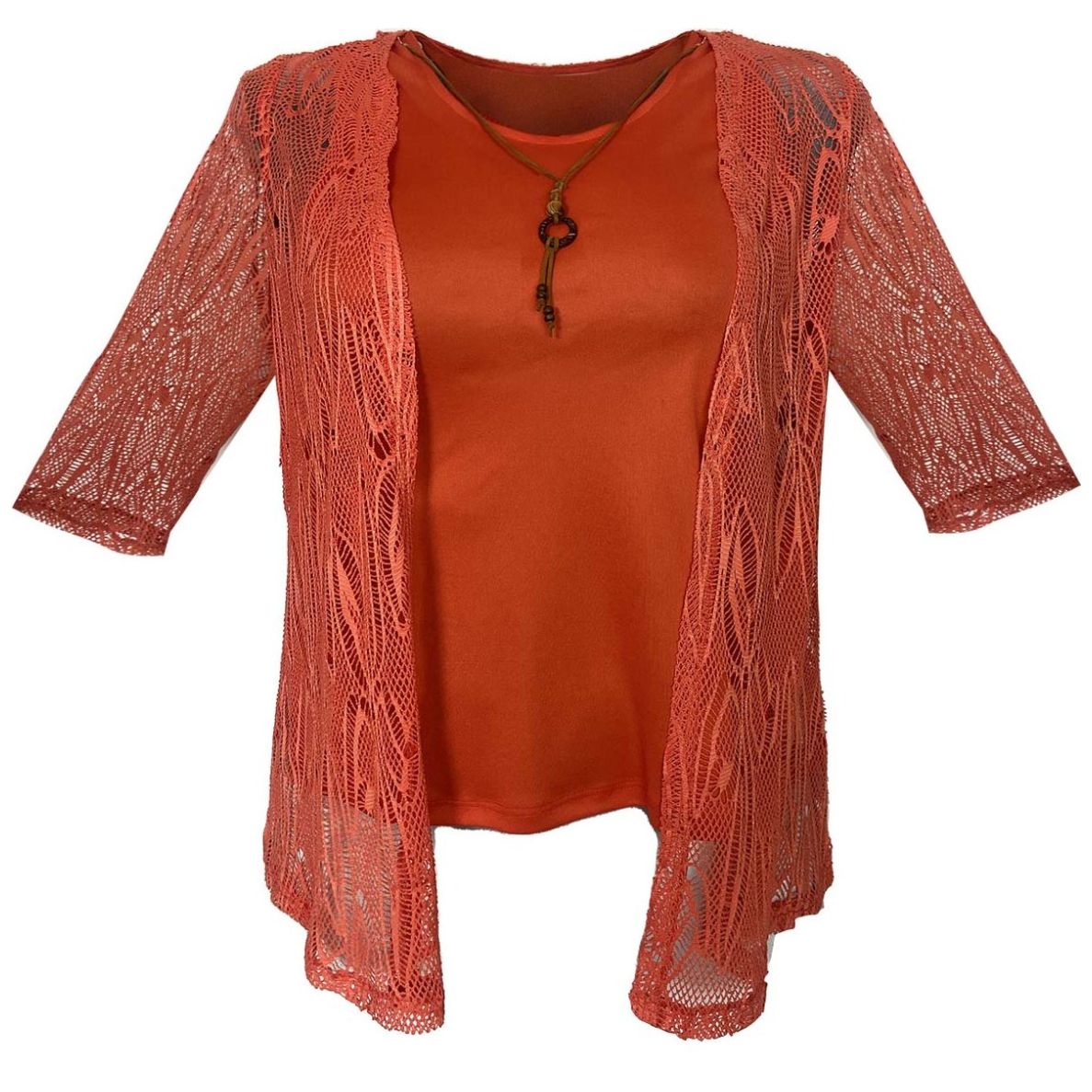 Blusa Tipo Cozy Top Collar Manga 3/4 Pavla Mint