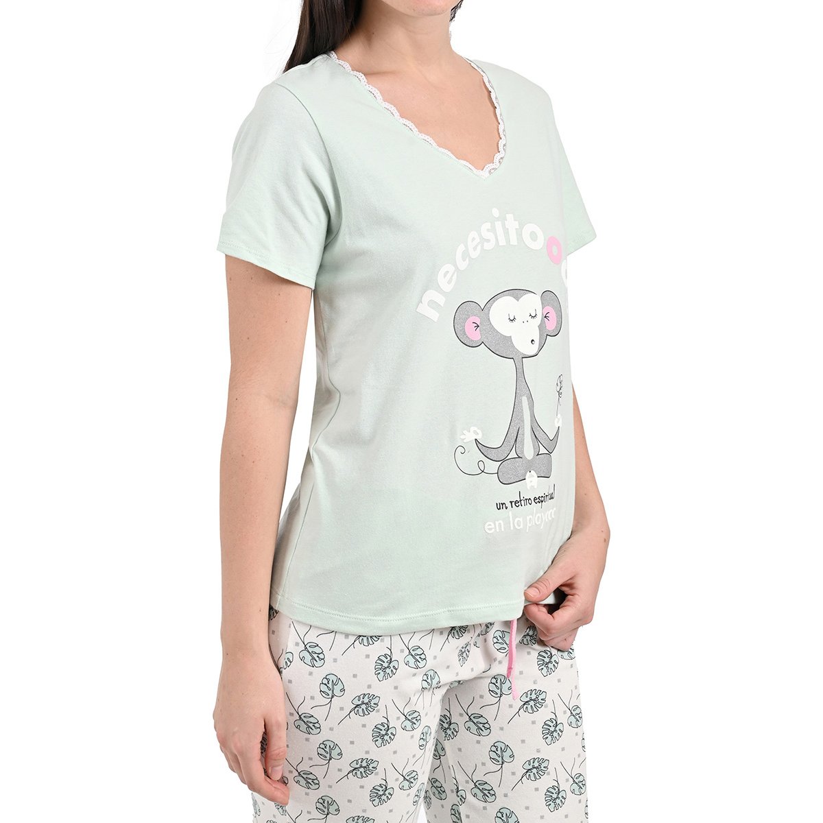 Pijama Manga Corta y Capri Chango  Sho Shi