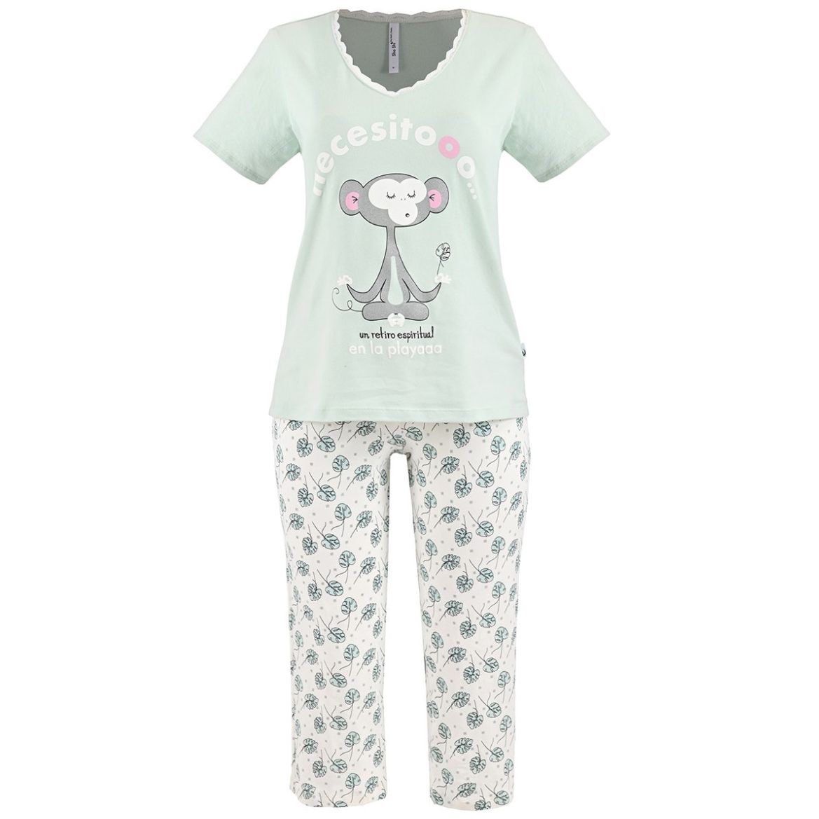 Pijama Manga Corta y Capri Chango  Sho Shi