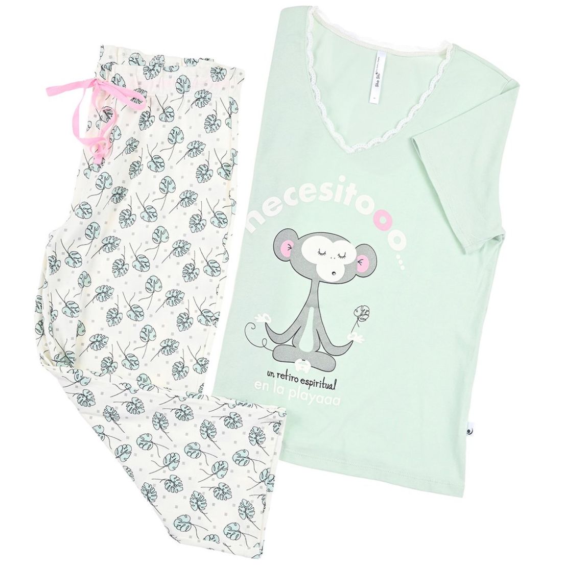 Pijama Manga Corta y Capri Chango  Sho Shi