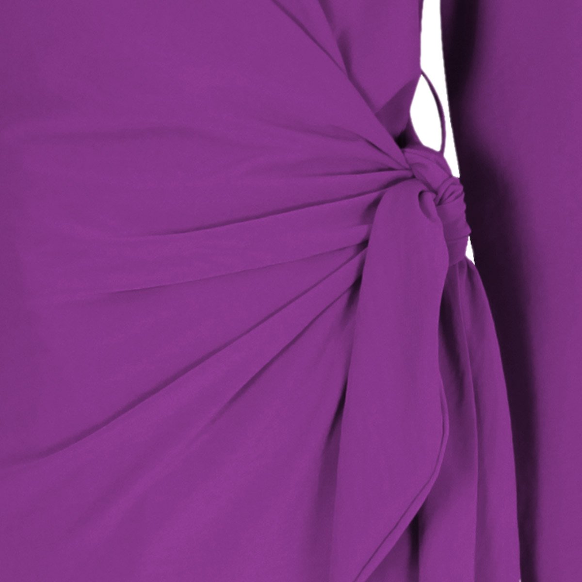 Vestido Basel Manga Larga Cuello V Cruzado Diseño Drapeado