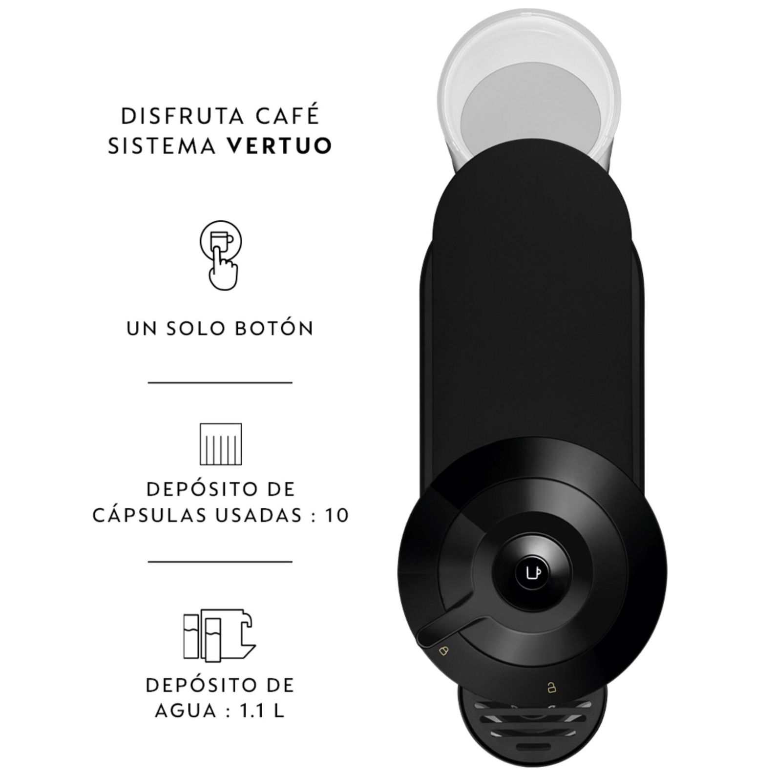 Combo Vertuo Next Glossy Bk + Rasp Nomad Travel Mug Nespresso