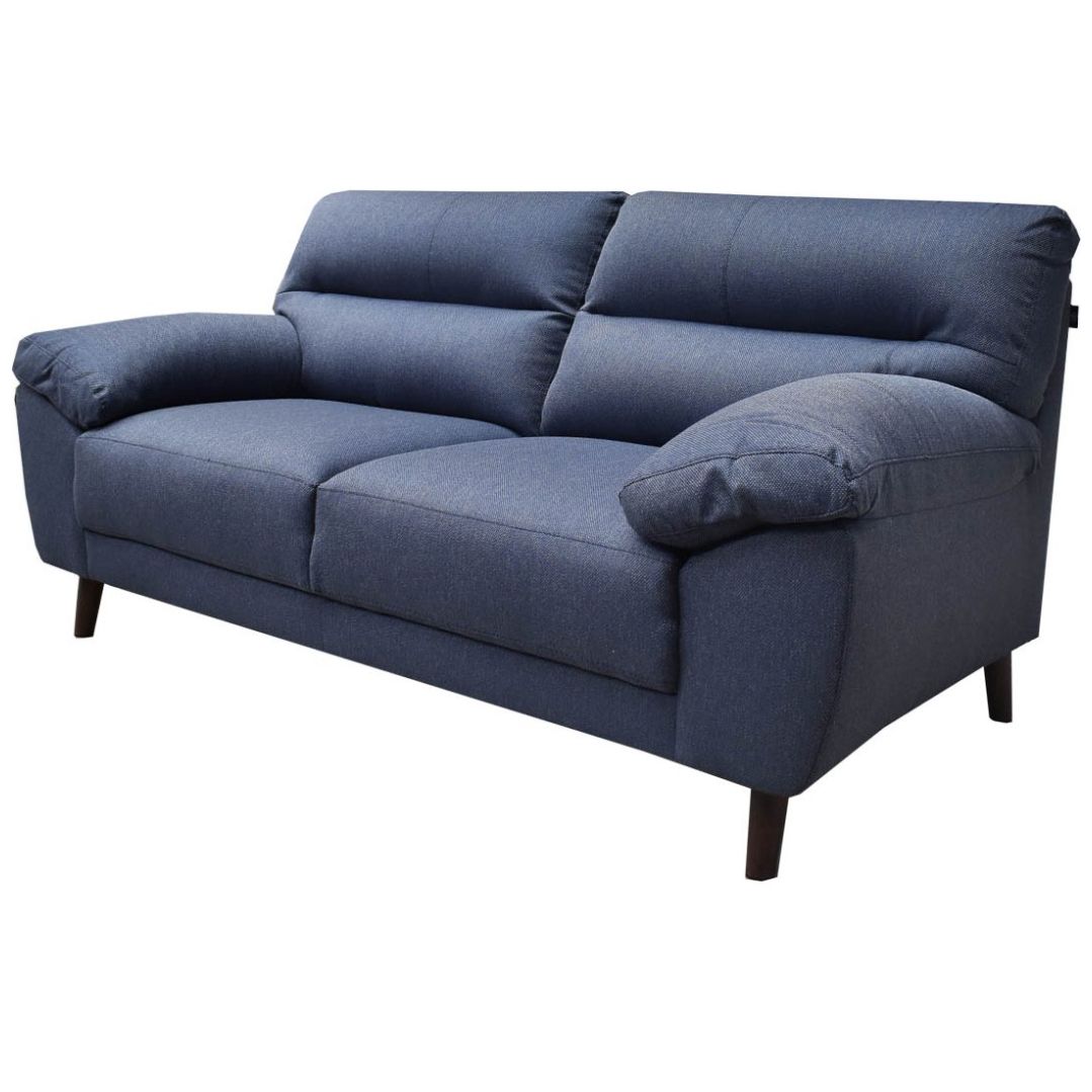 Sala Sofá y Love Seat Oliana Tela Azul Muebles  Liz