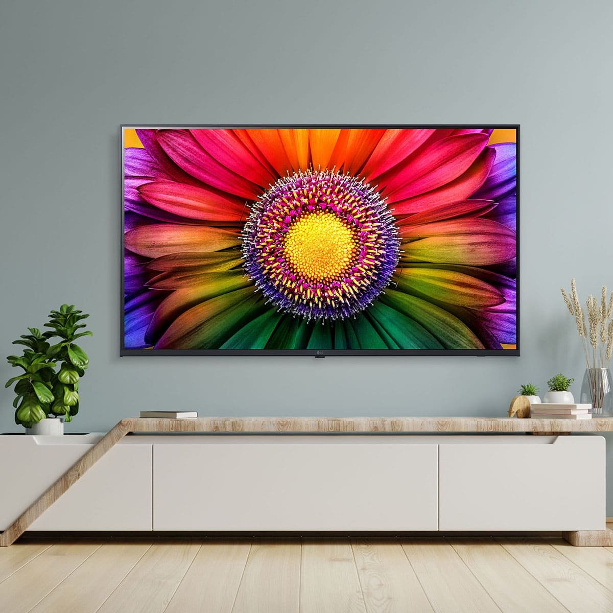 Pantalla 65" LG Uhd 4K Smart Tv 65Ur8750Psa + Cable Hdmi + Mueble de Pared