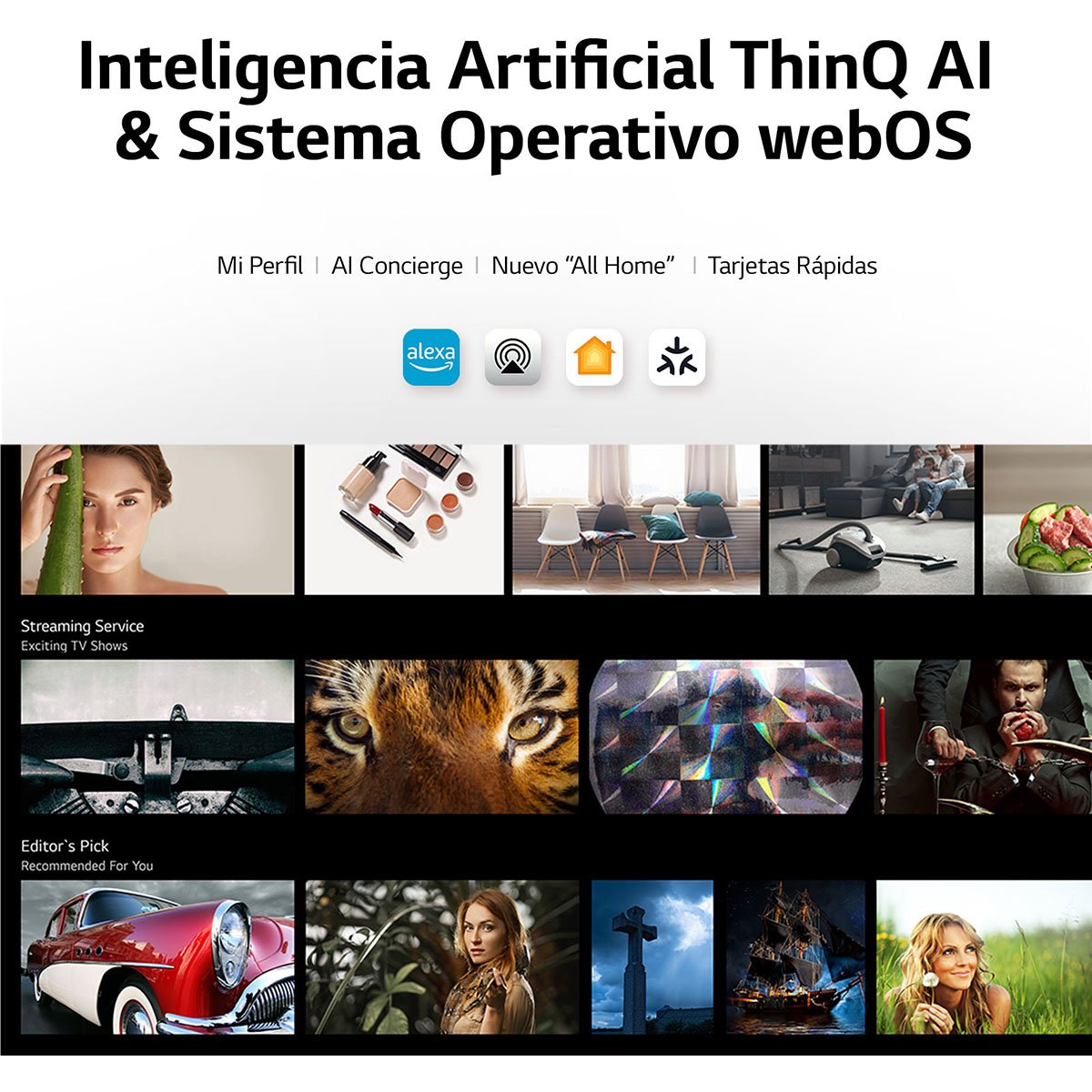 Pantalla 65" LG Uhd 4K Smart Tv 65Ur8750Psa + Cable Hdmi + Mueble de Pared