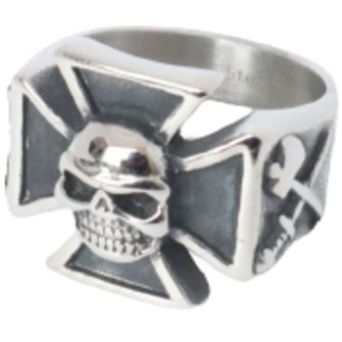 Anillo Cruz  Calavera