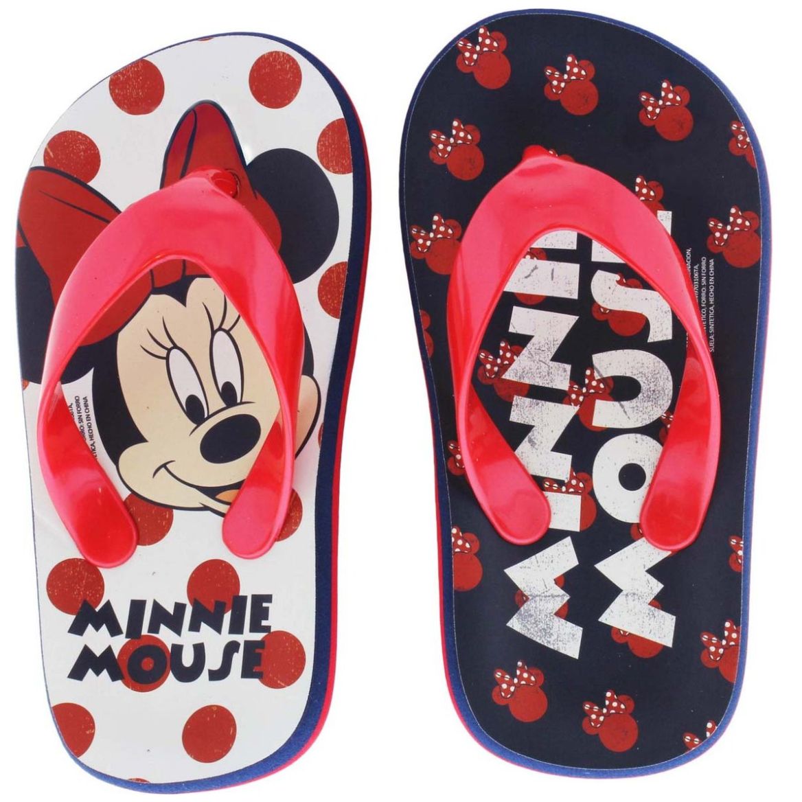 Flip Flop 17-21 Azul Minnie para Niña