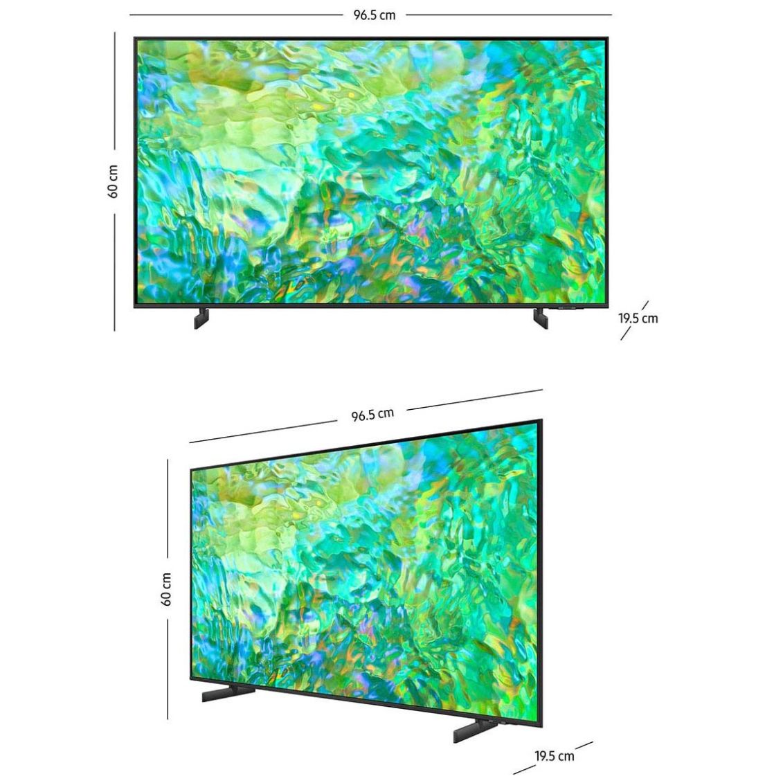 Pantalla 43" Samsung 4K Un43Cu8000Fxzx