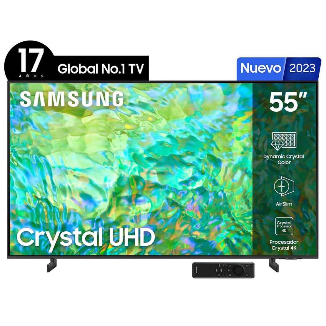 Pantalla 55" Samsung 4K Un55Cu8000Fxzx+ Accesorios