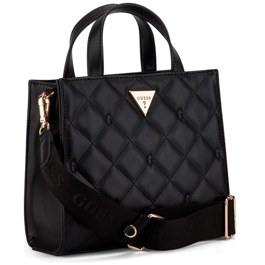 Bolsa Negro Mini Tote Guess Factory