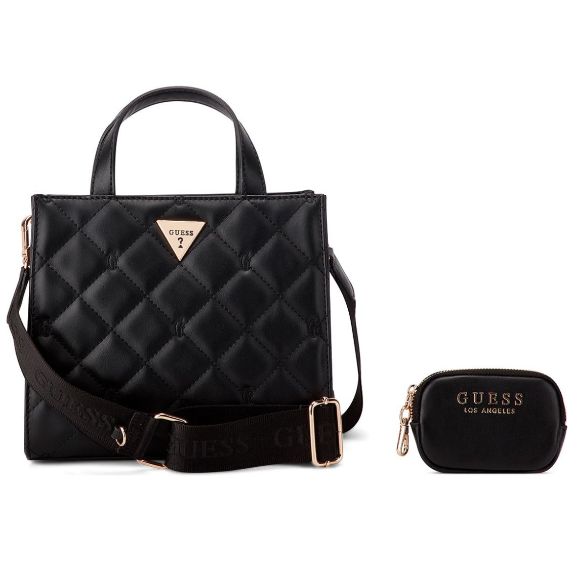Bolsa Negro Mini Tote Guess Factory
