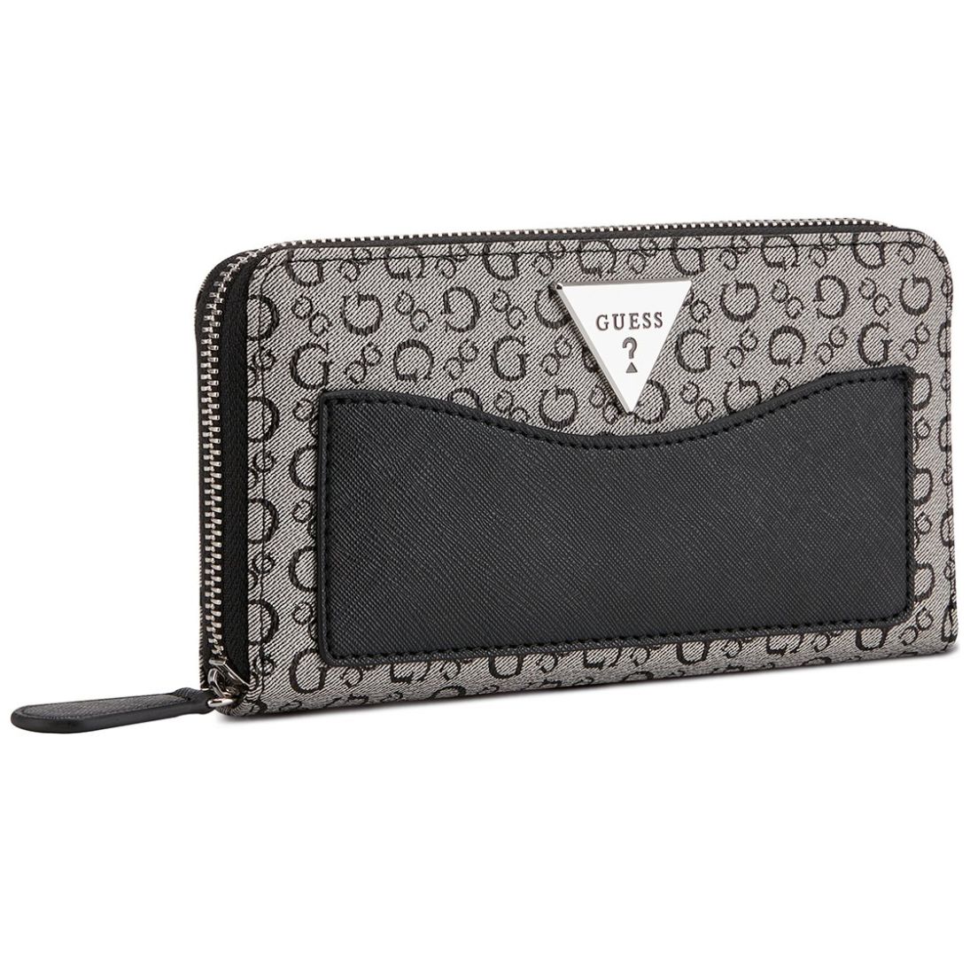 Porte-cartes GUESS Amourtte SLG - Double Zip, Cuir De Qualité, Protection RFID - Format Compact Pour Poche Ou Sac - 8