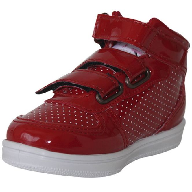  Tenis Bota con Velcro 12-16 Rojo Minnie para Niña