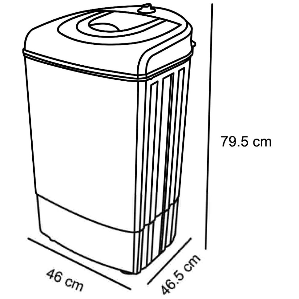Centrifugadora de Ropa Tina de Acero de 6 kg. Modelo SD20 |  Dace_lineablancaelec