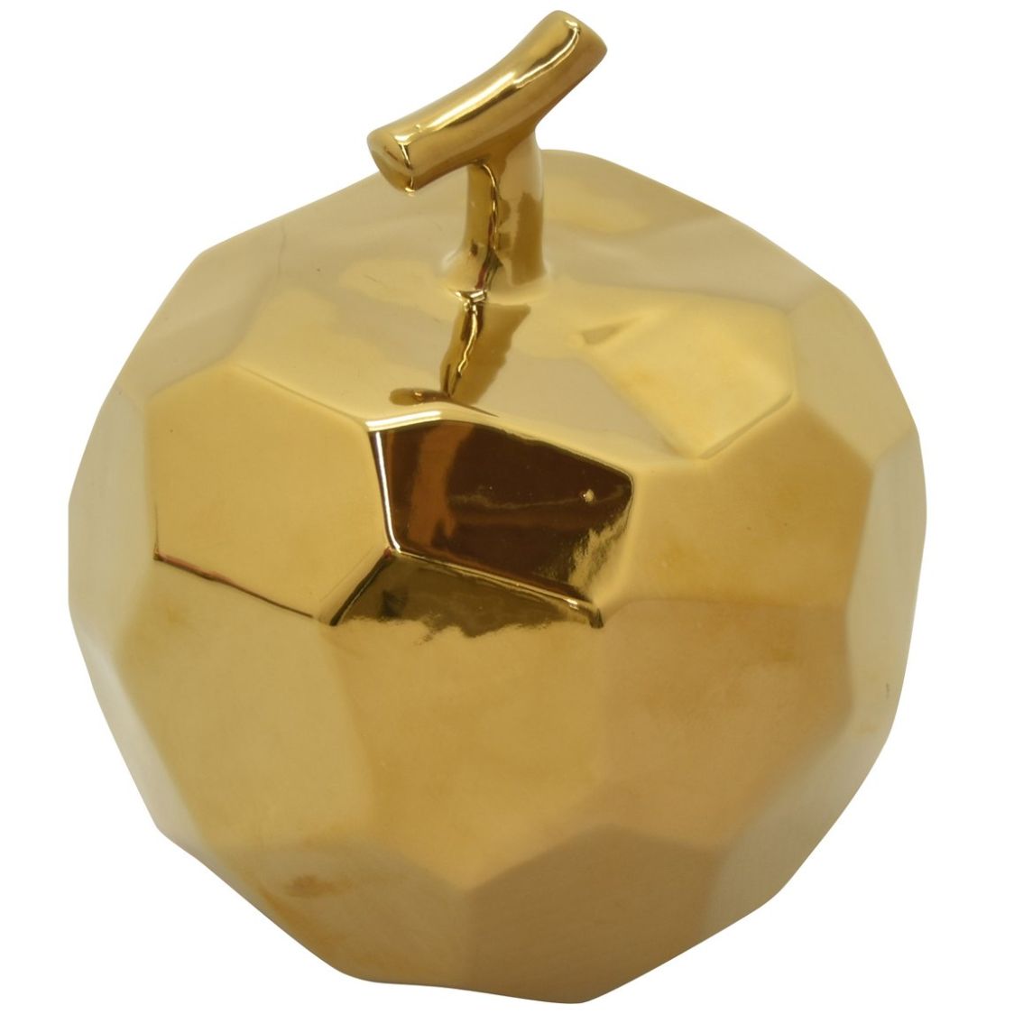 Figura Decorativa Manzana Porcelana Dorada Animals And Fruits