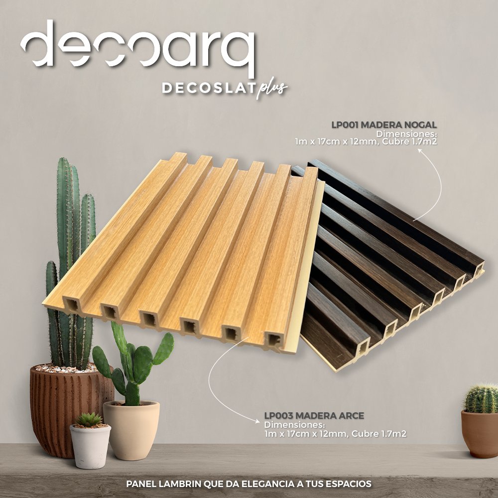 Lambrin Plus  Decorativo Madera Roble Gris de 100 Cm X 17 Cm Cubre 1.7 M2 Deco Pvc