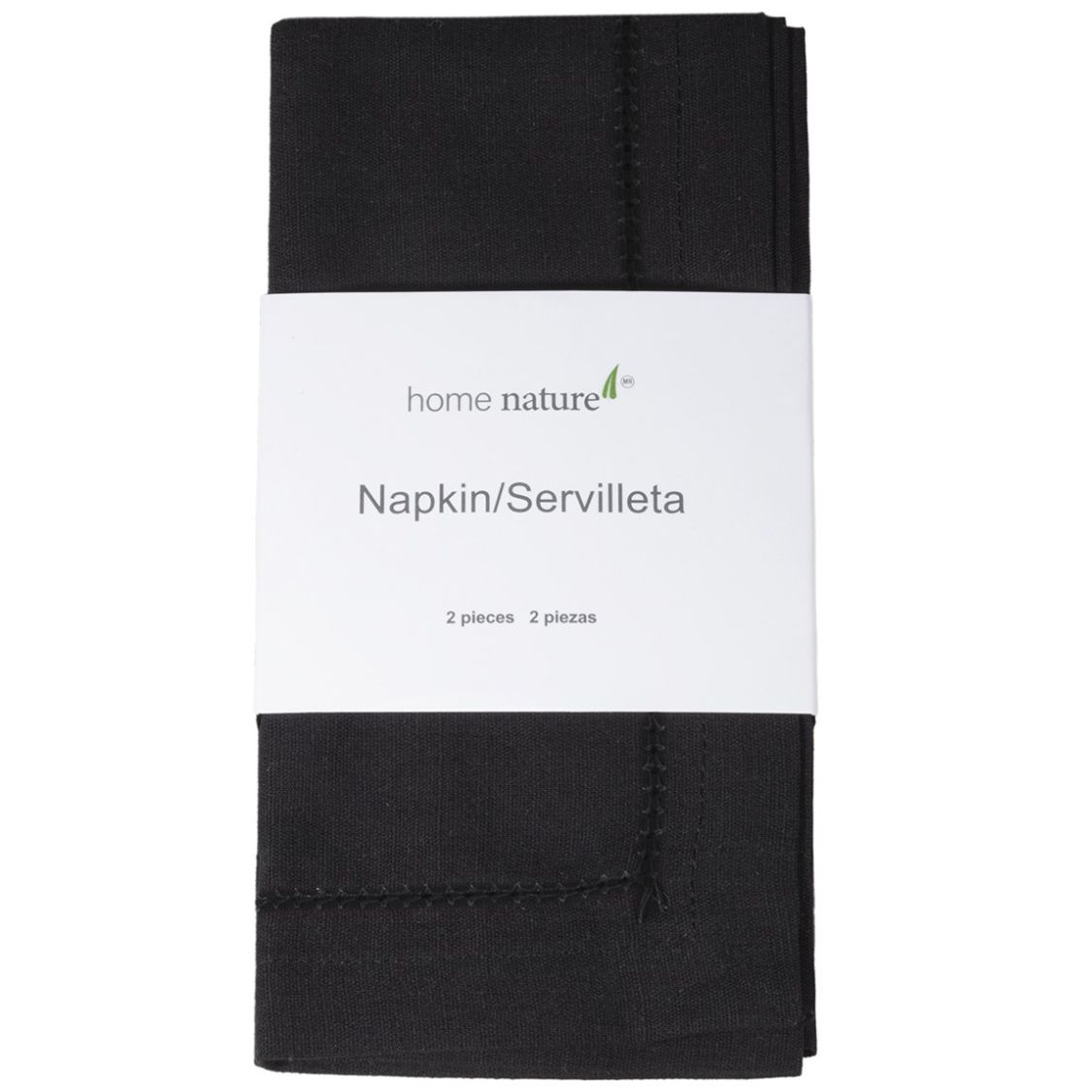 Home Nature Set 2 Servilletas Individuales Negro 40X40