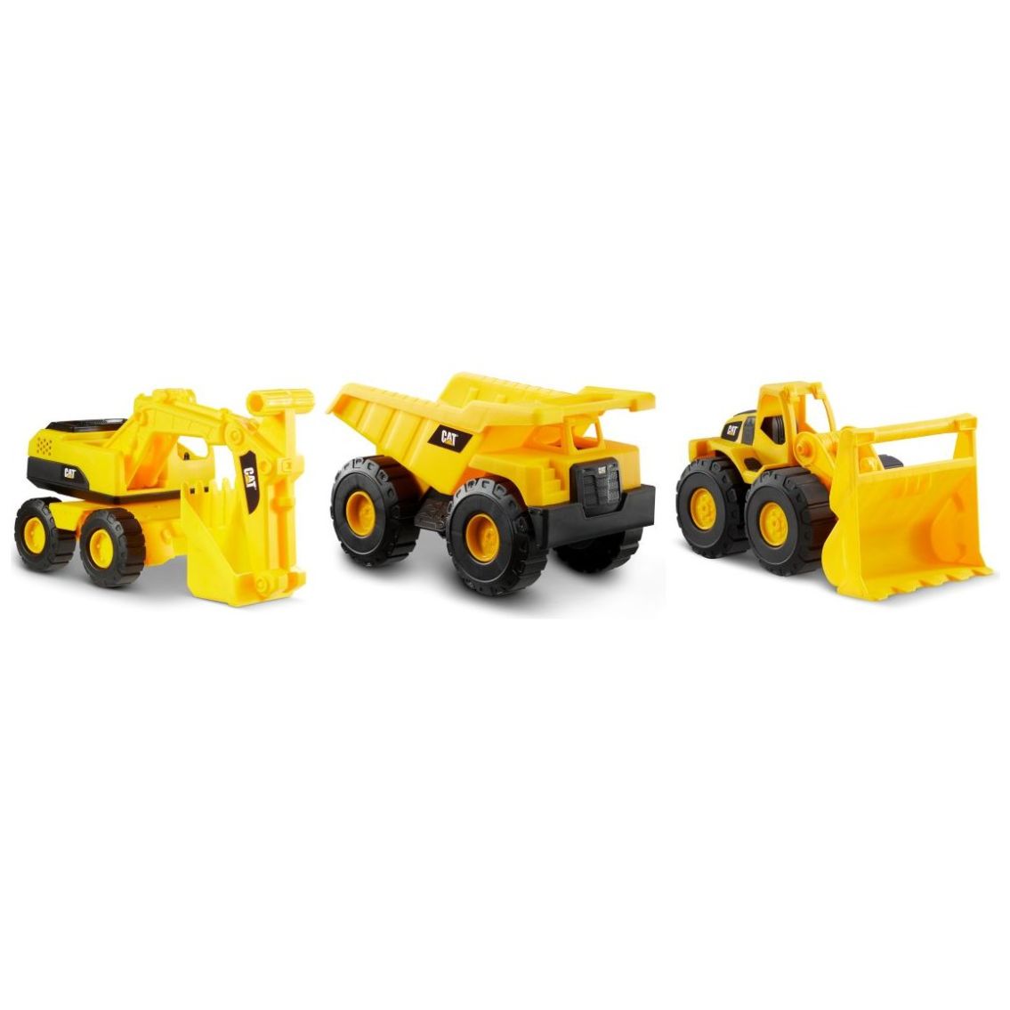 Camion Cat Volquete, Cargadora y Excavadora