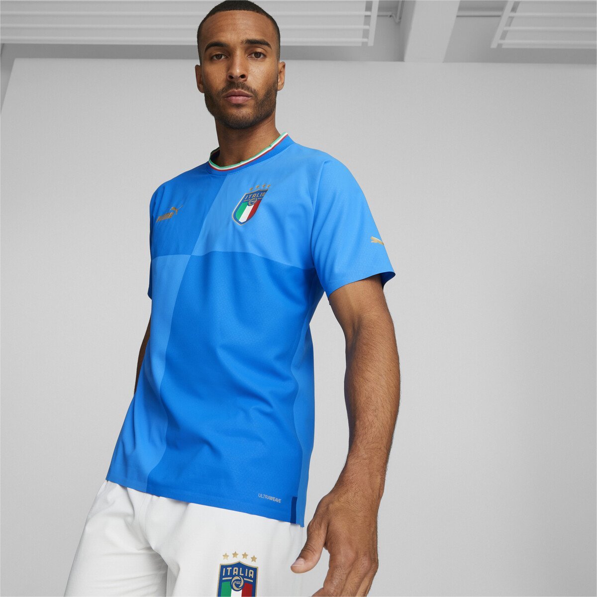 Camiseta Puma Hombre Fútbol Rise Logo Azul - Azzurry