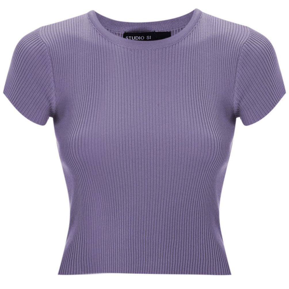 Blusa Tejida Dama Manga Corta Studio si