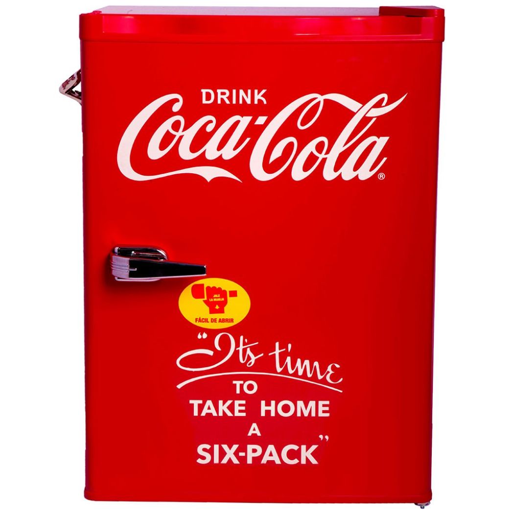 Frigobar Vintage Coca-Cola de 2.6 Pies Cúbicos con Manija