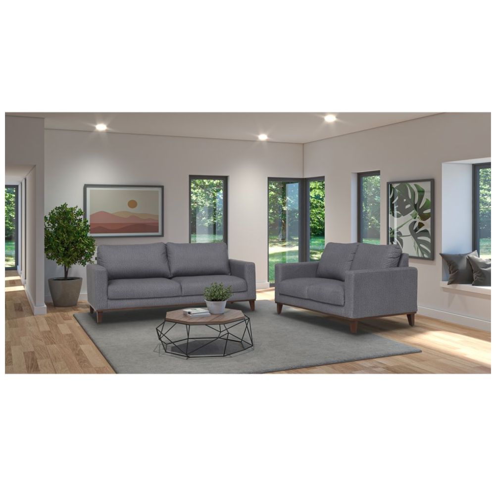 Sofá Y Love Seat Gris Fox Boal