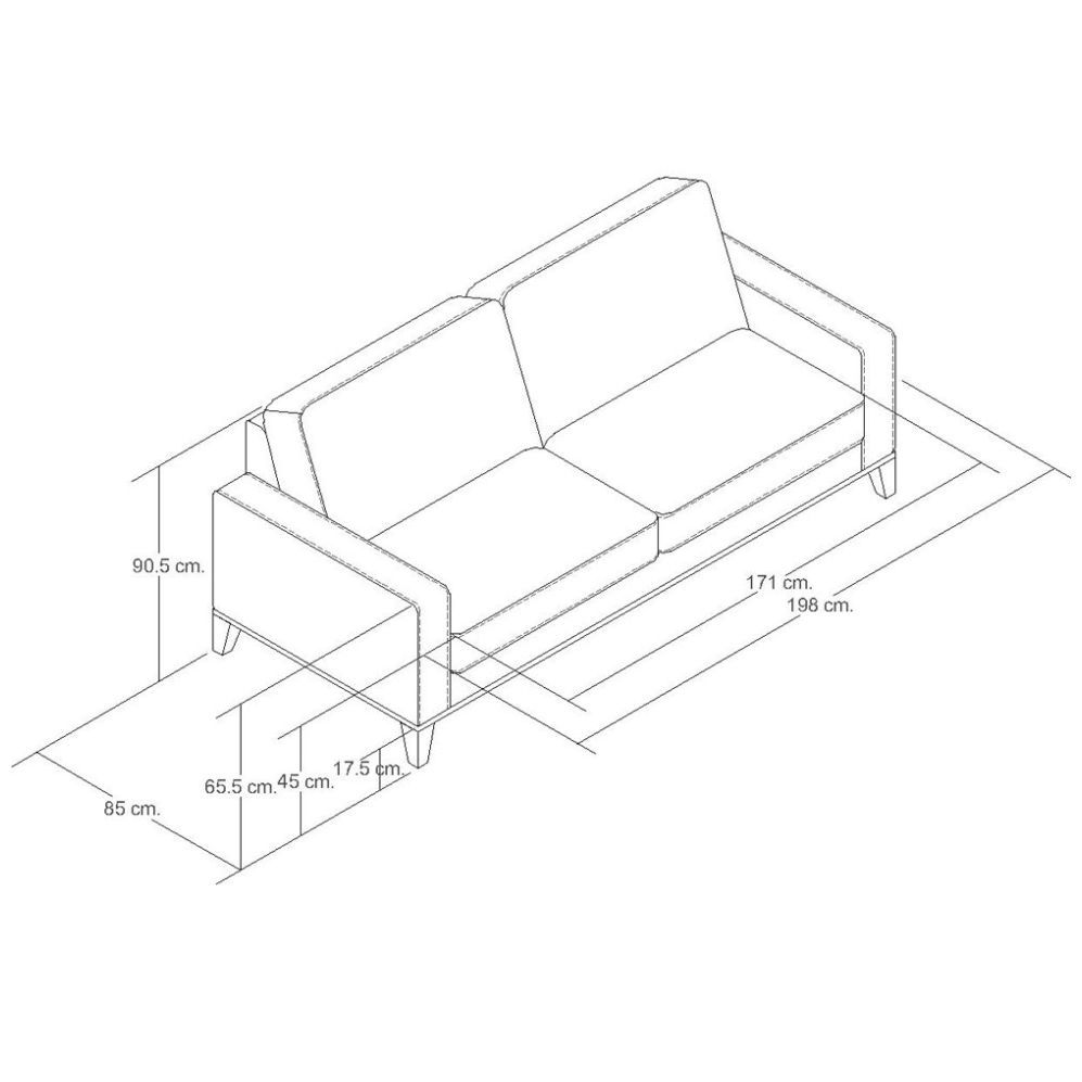 Sofá Y Love Seat Gris Fox Boal