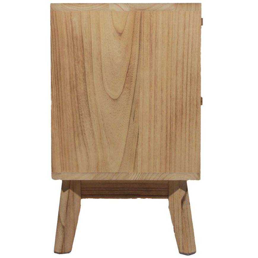 Home Nature Consola Malasia de Madera con 4 Cajones con Rattan 70*30*50 Cm