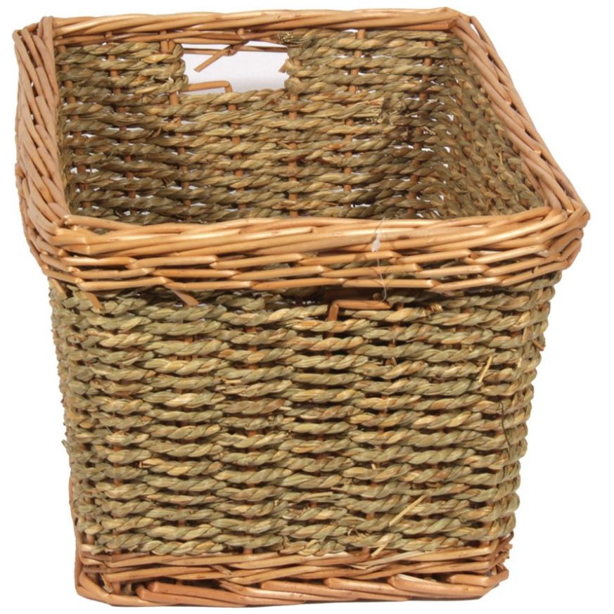 Set 3 cestas con tapa jacinto de agua, orden y organización en hogar