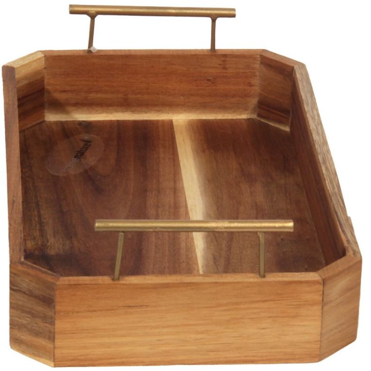 Home Nature Bandeja de Madera Rectangular Malasia 25.5*15*3 Cm