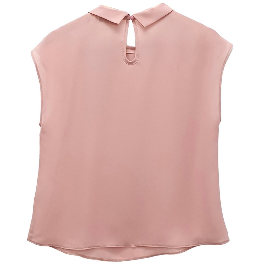 Blusa Sin Mangas con Amarre Moño en Cuello Salsa