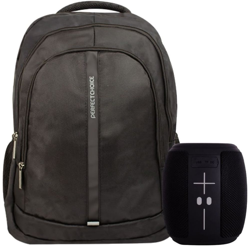 Mochila Portalaptop Perfect Choice Negra+ Bocina Novel Drum